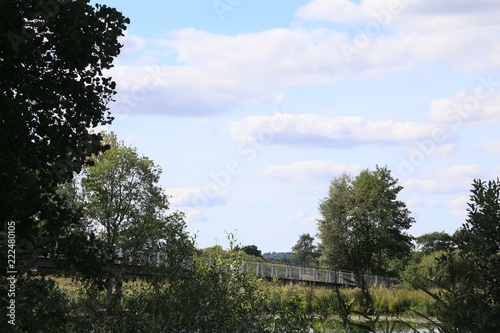 Obraz na płótnie Im Bereich der Flußlandschaft der Hamme im Sommer in der Umgebung von Worpswede w salonie