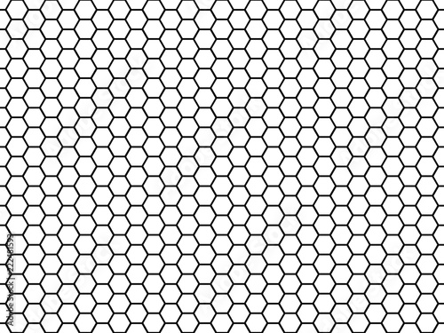 Hexagonal cell texture. Honey hexagon cells, honeyed comb grid texture and honeycombs fabric seamless pattern vector illustration