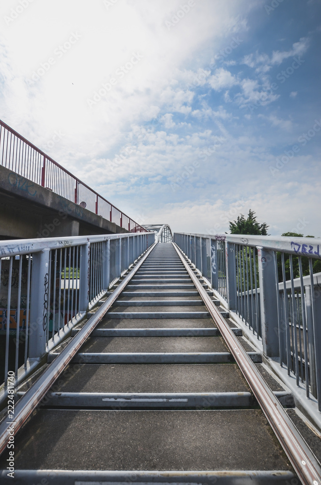 Large stairs leading up to the sky. Large stairs leading up to the sky.