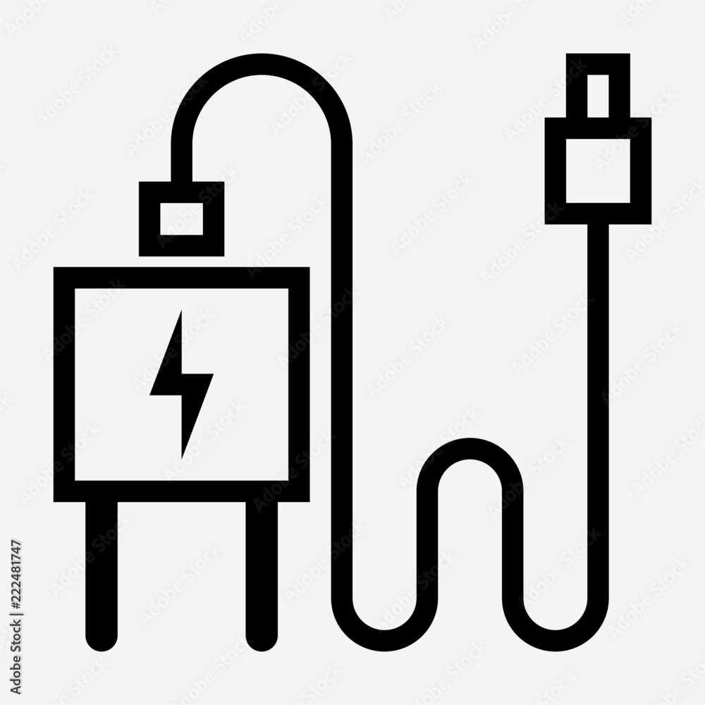 Outline beautiful Charging Dock vector icon
