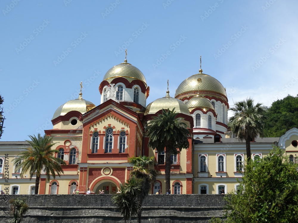 Monastery in the city of Novy Afon in Abkhazia near the Black Sea