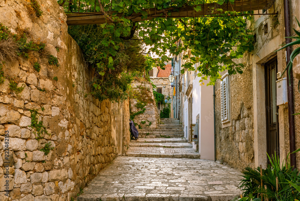 A old path with some old stony stairs in Dubrovnik