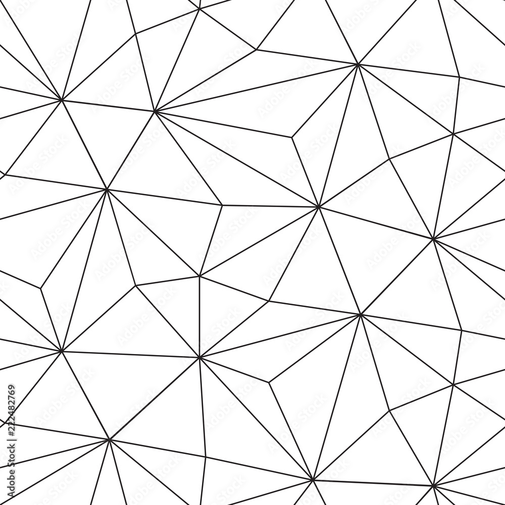 Triangular black background with luxury geometric pattern. Chaotic