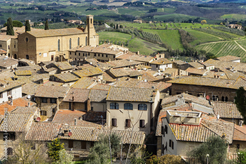 View at San Gimignano town ...