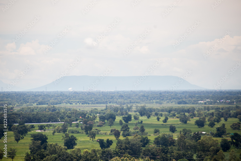Fototapeta premium landscape farm with blue sky