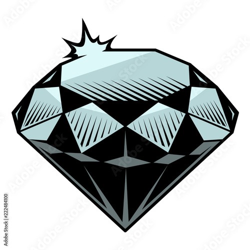 Vector illustration of diamond.