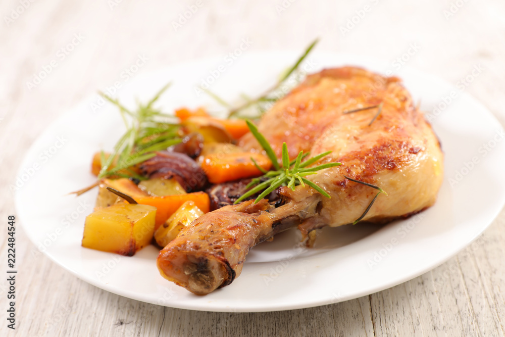 chicken leg and vegetable chicken leg and vegetable