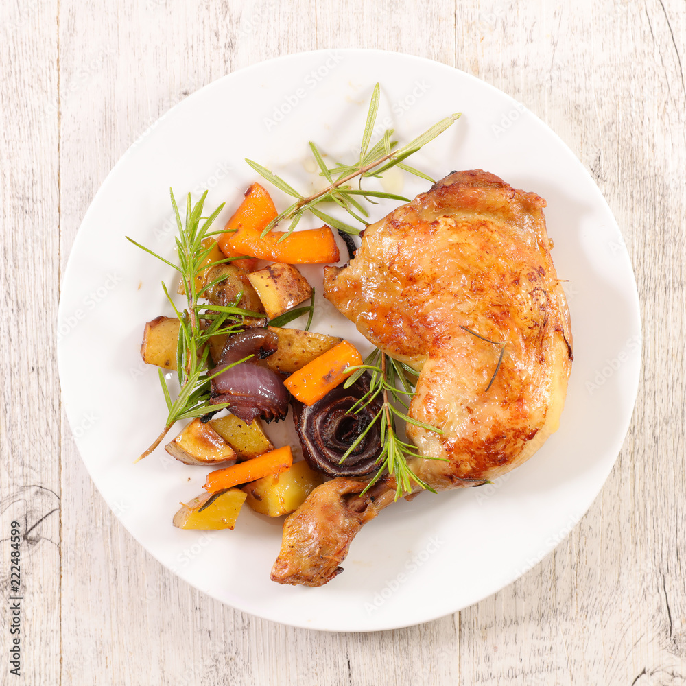 chicken leg and vegetable chicken leg and vegetable