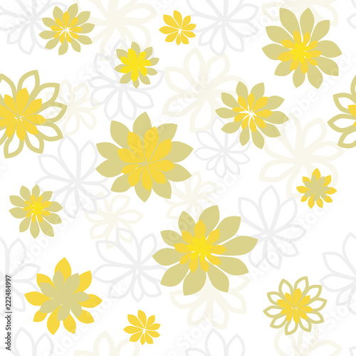 Seamless vector pattern with flowers. Flower pattern. Prints for textiles with flowers. Scrapbook paper  wrapping paper.