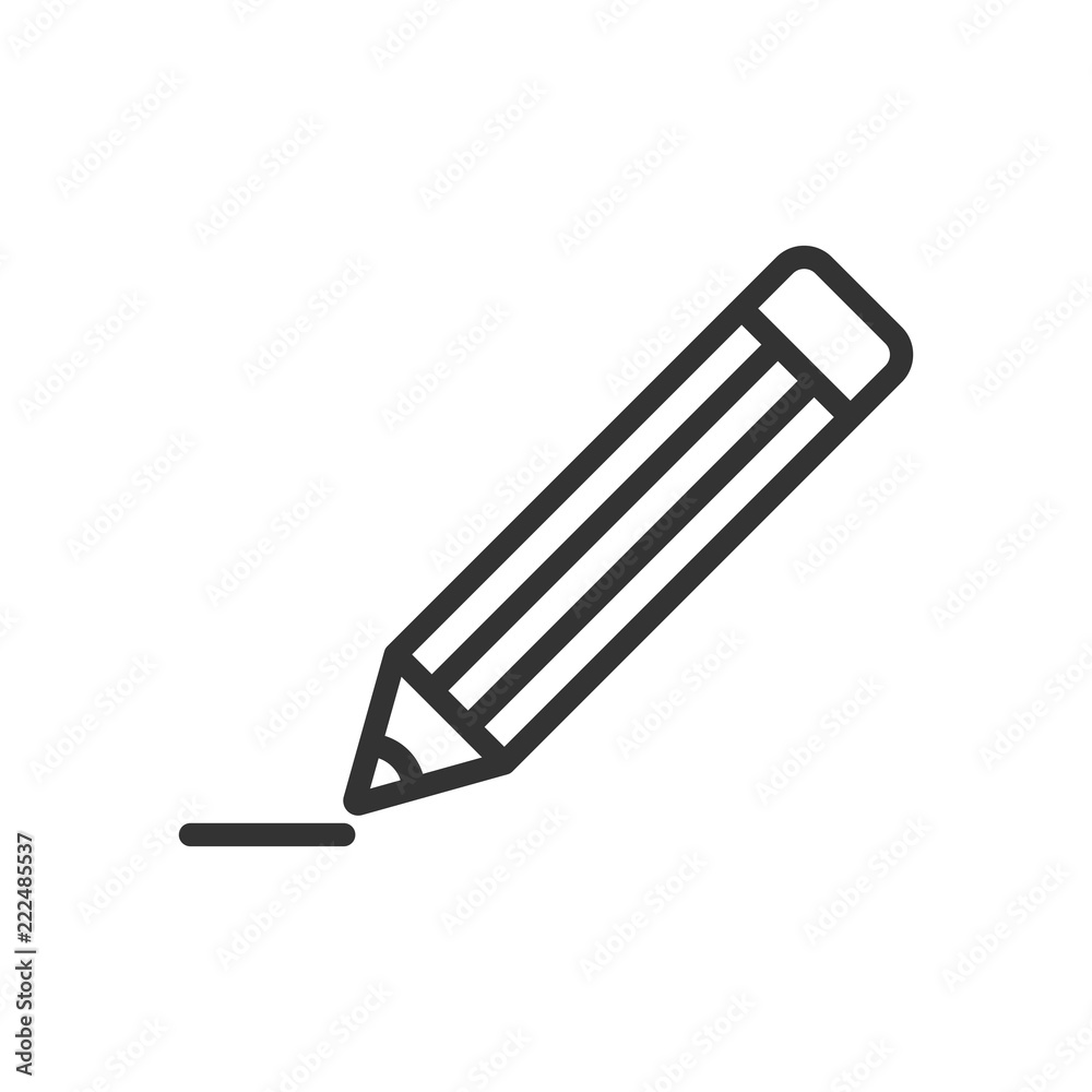 Pencil with rubber eraser icon in flat style. Highlighter vector illustration on white isolated background. Pencil business concept. Pencil with rubber eraser icon in flat style. Highlighter vector illustration on white isolated background. Pencil business concept.