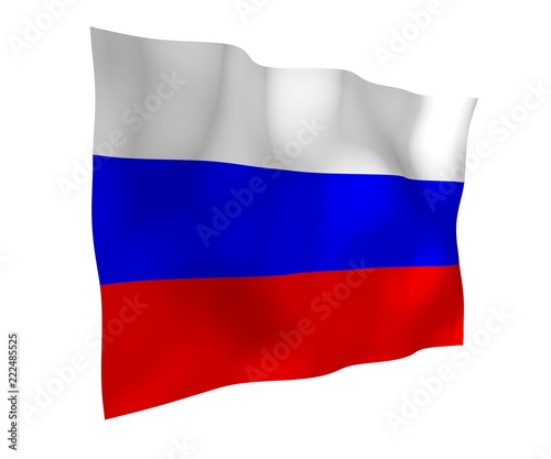 Free Download Waving flag of the Russian Federation. The National. State symbol of the Russia. 3D illustration - GFXLoad
