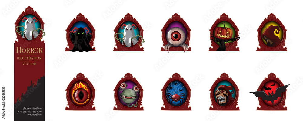 Horror Characters illustration & vector Horror Characters illustration & vector