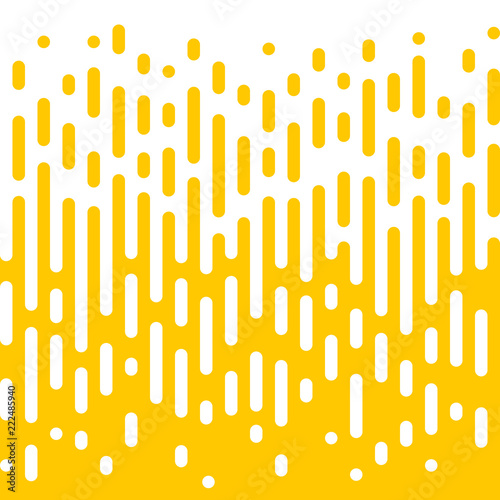 Abstract yellow line flow halftone seamless pattern background. Vector irregular liquid color transition on white for modern trend design
