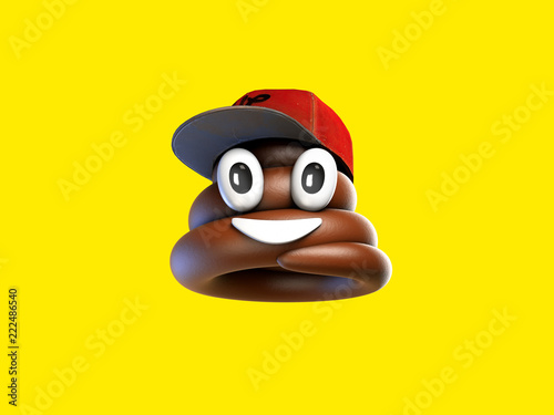 Emoji Haufen mit Baseball Cap  photo