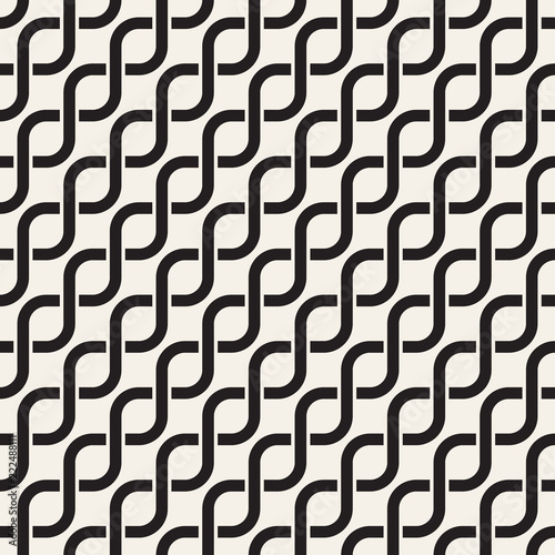 Vector seamless geometric pattern. Simple abstract lines lattice. Repeating elements stylish background