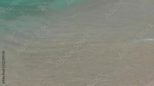 Meereswellen am Schiffswrack-Srand auf Zakynthos, Griechenland