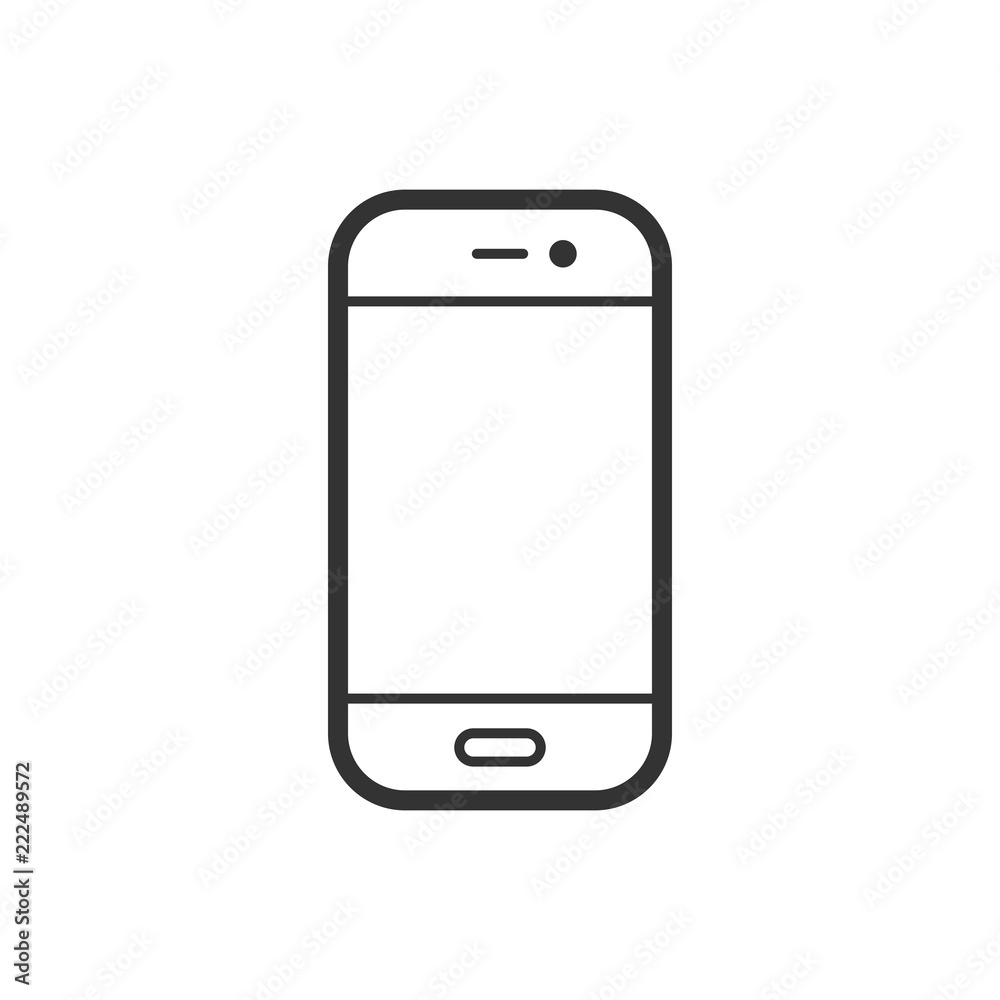 Smartphone icon in flat style. Phone handset vector illustration on white isolated background. Smartphone business concept. Smartphone icon in flat style. Phone handset vector illustration on white isolated background. Smartphone business concept.