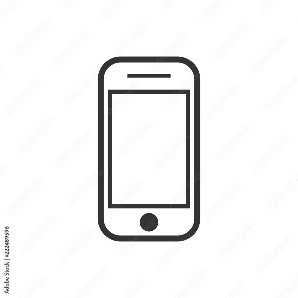 Smartphone icon in flat style. Phone handset vector illustration on white isolated background. Smartphone business concept. Smartphone icon in flat style. Phone handset vector illustration on white isolated background. Smartphone business concept.