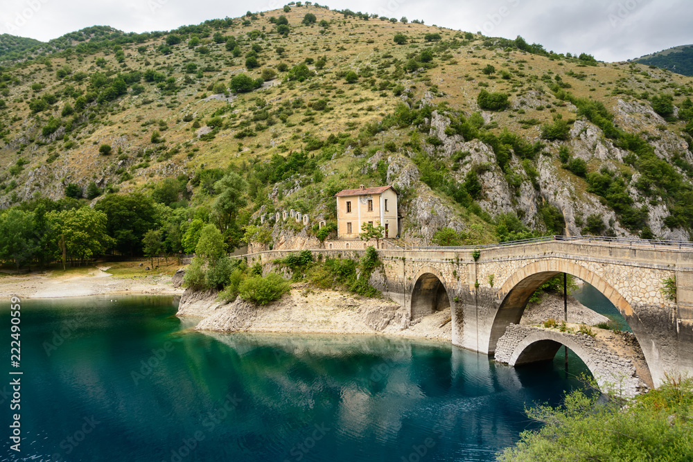 Bridge over the Lake of San Domenico in the Gorges of Sagittarius