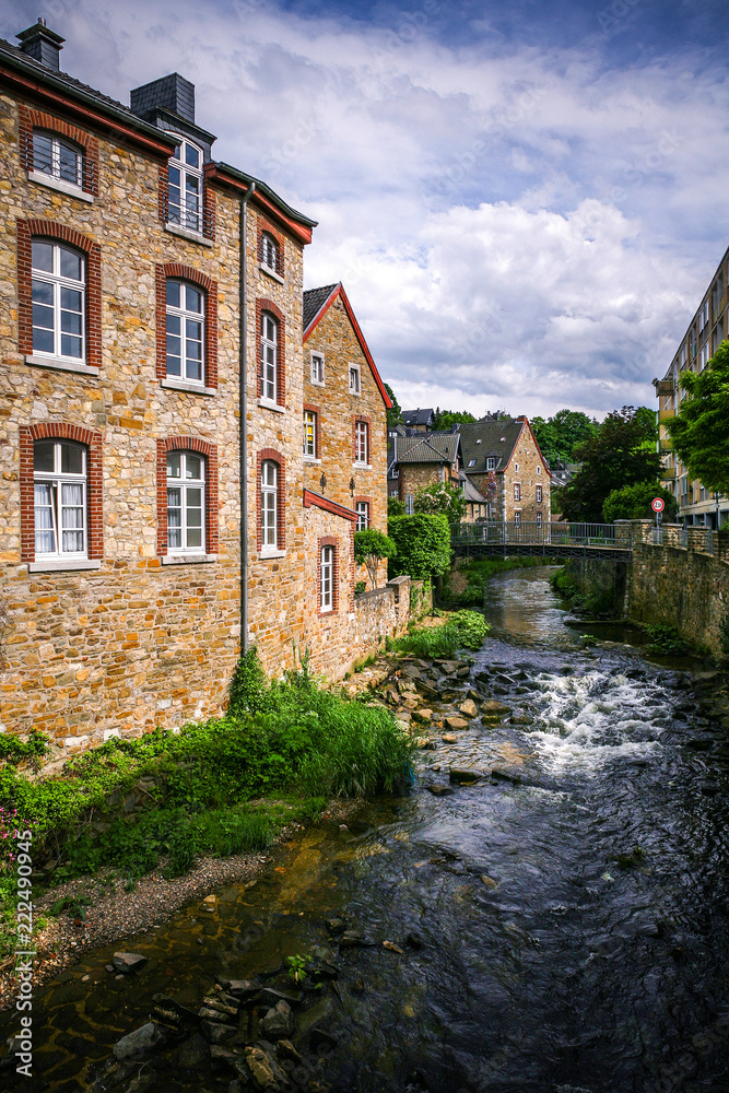 ancient stone houses along the river