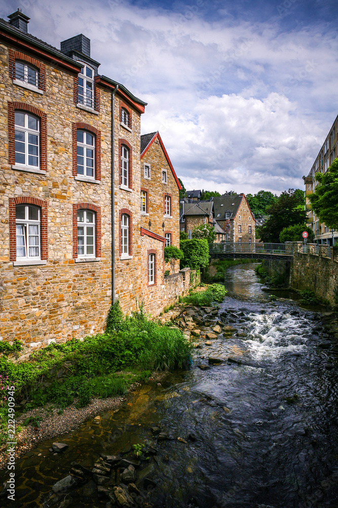ancient stone houses along the river ancient stone houses along the river