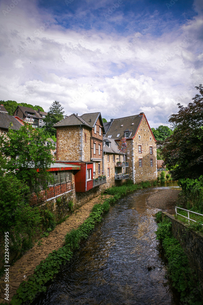 ancient stone houses along the river