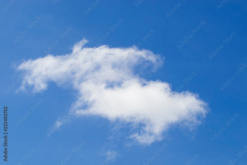 Blue sky with white cloud background