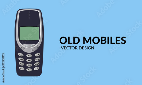 Old Mobile Phone - Vector Design photo
