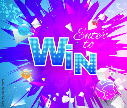 Enter to win theme abstract background
