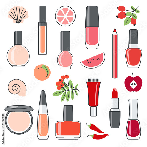 Set of decorative cosmetics