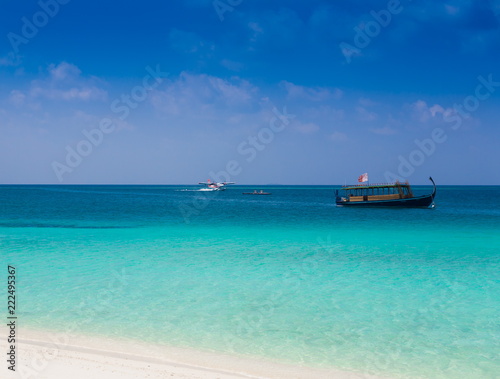 Maldives, landscape sea, boat