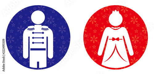 トイレマーク枠有り（王子と姫）