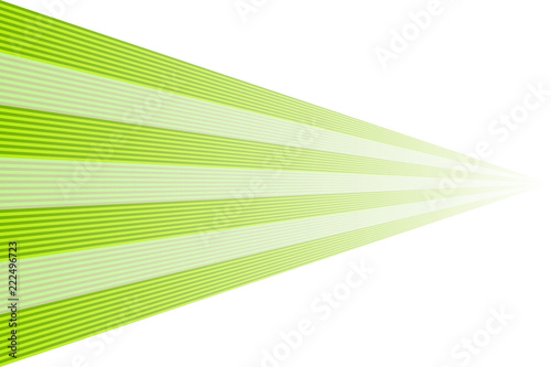 Abstract green colored stripes in perspective view on white background. Vector illustration, EPS10. Use as background, backdrop, wallpaper, image montage in graphic design, book cover, etc.