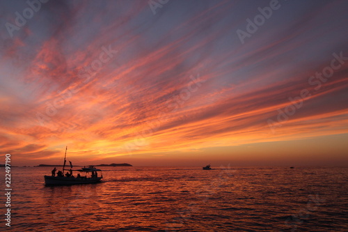 Spectacular no filter sunset in Ibiza, San Antonio de Portmany © laura
