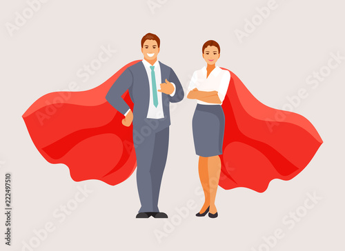 Business people superheroes
