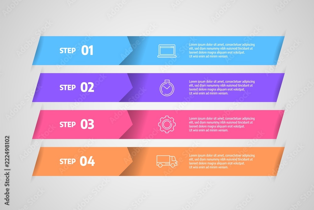 Business concept with steps or processes. Infographics design vector and marketing icons can be used for workflow layout, diagram, annual report, web design.