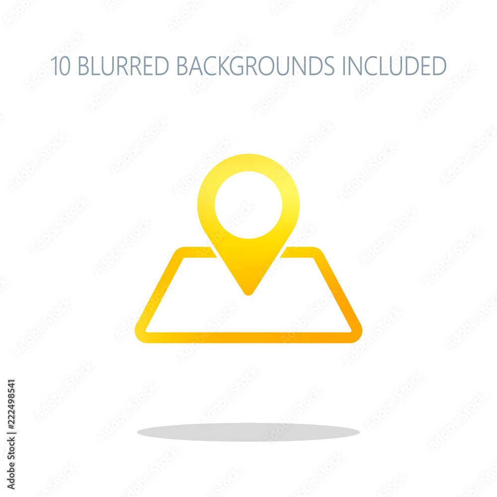 label on map. simple silhouette. Colorful logo concept with simp label on map. simple silhouette. Colorful logo concept with simp
