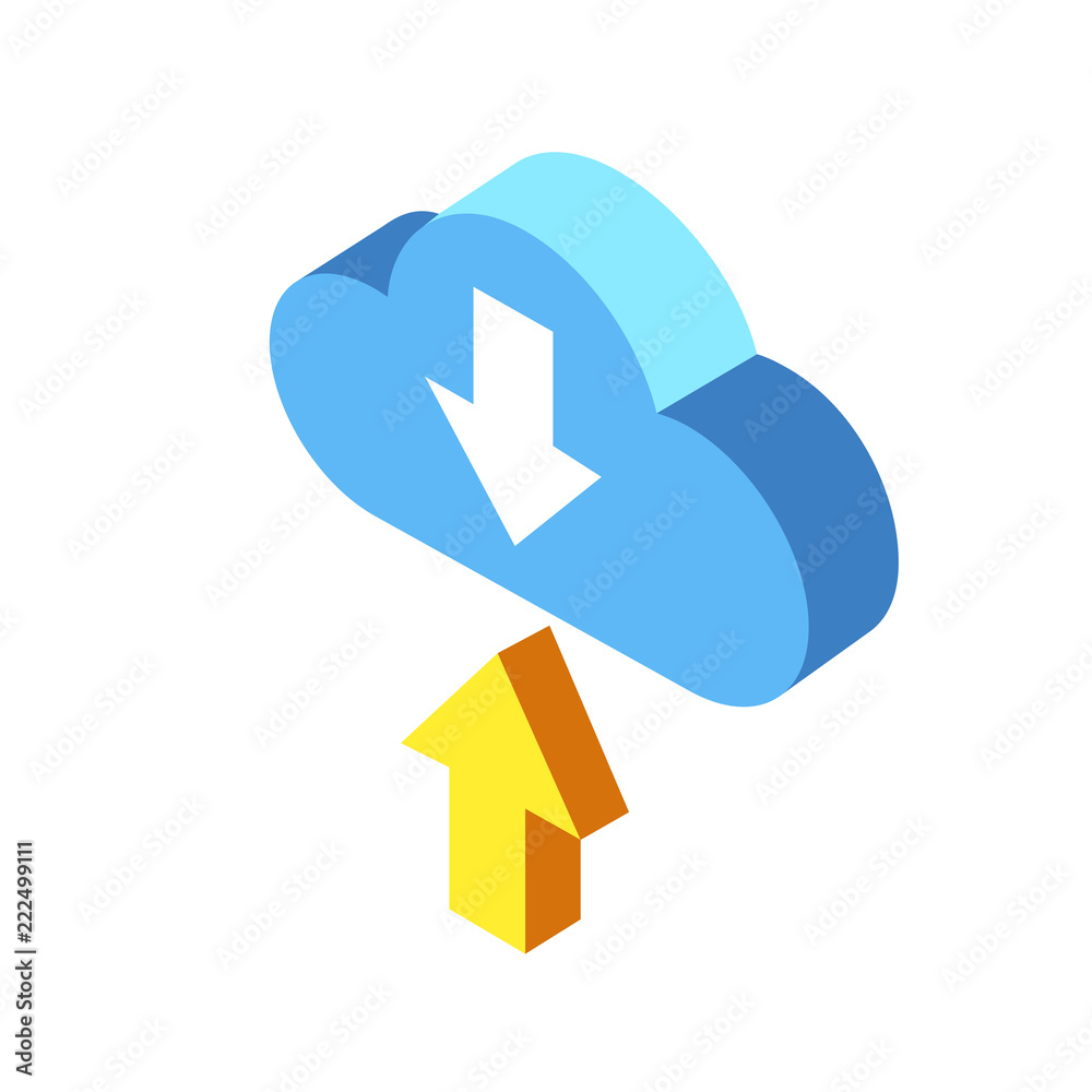 Cloud computing Isometric Illustration Cloud computing Isometric Illustration