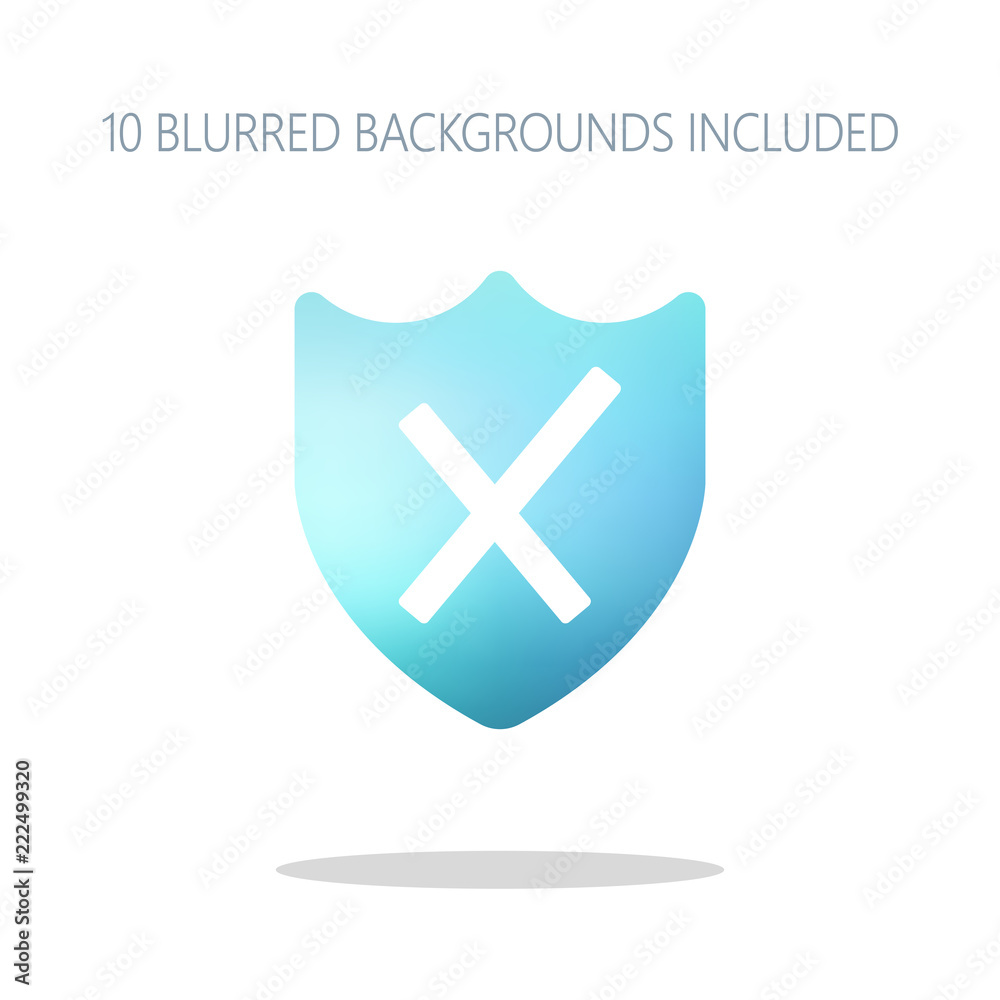 Obraz premium protection broken. simple icon. Colorful logo concept with simpl