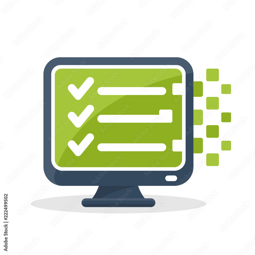 Vector icon illustration with digital communication concept, about survey information media Vector icon illustration with digital communication concept, about survey information media