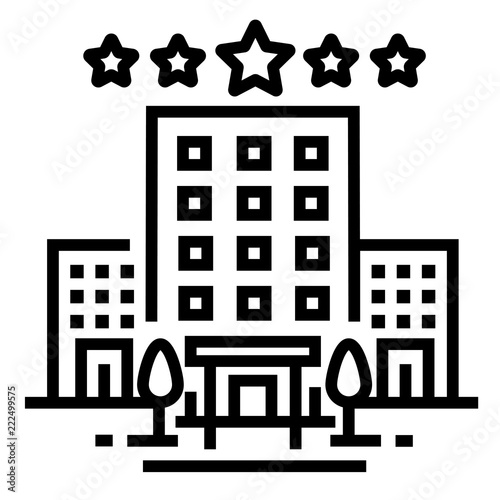 Hotel Line Icon