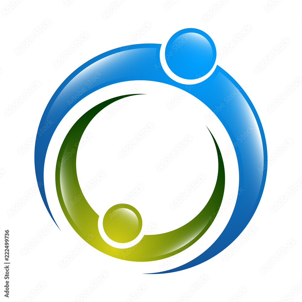 3d Abstract people icons and symbols. Technology people icon logo 3d Abstract people icons and symbols. Technology people icon logo