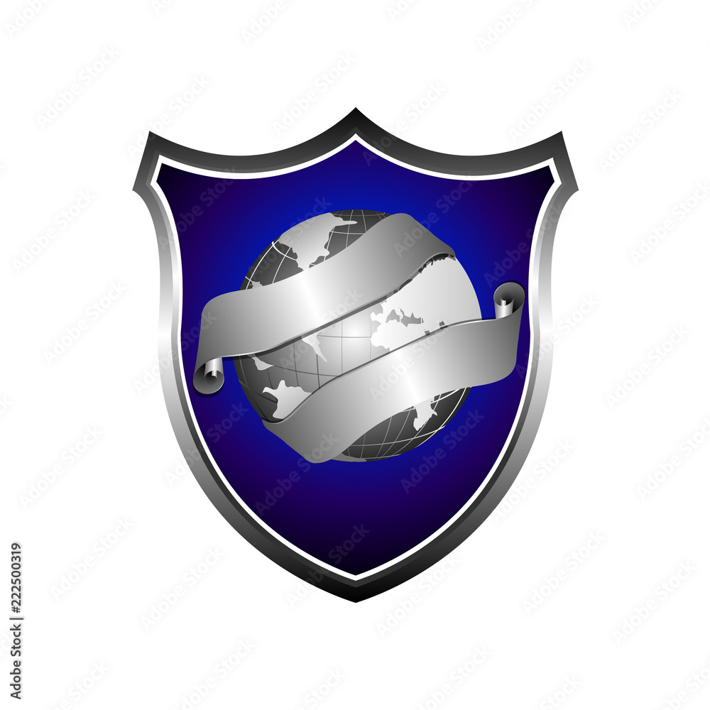 3d shield vector logo