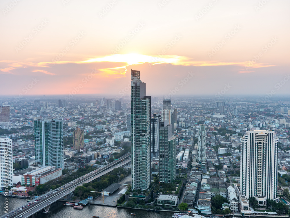 Skyline of Bangkok, Thailand