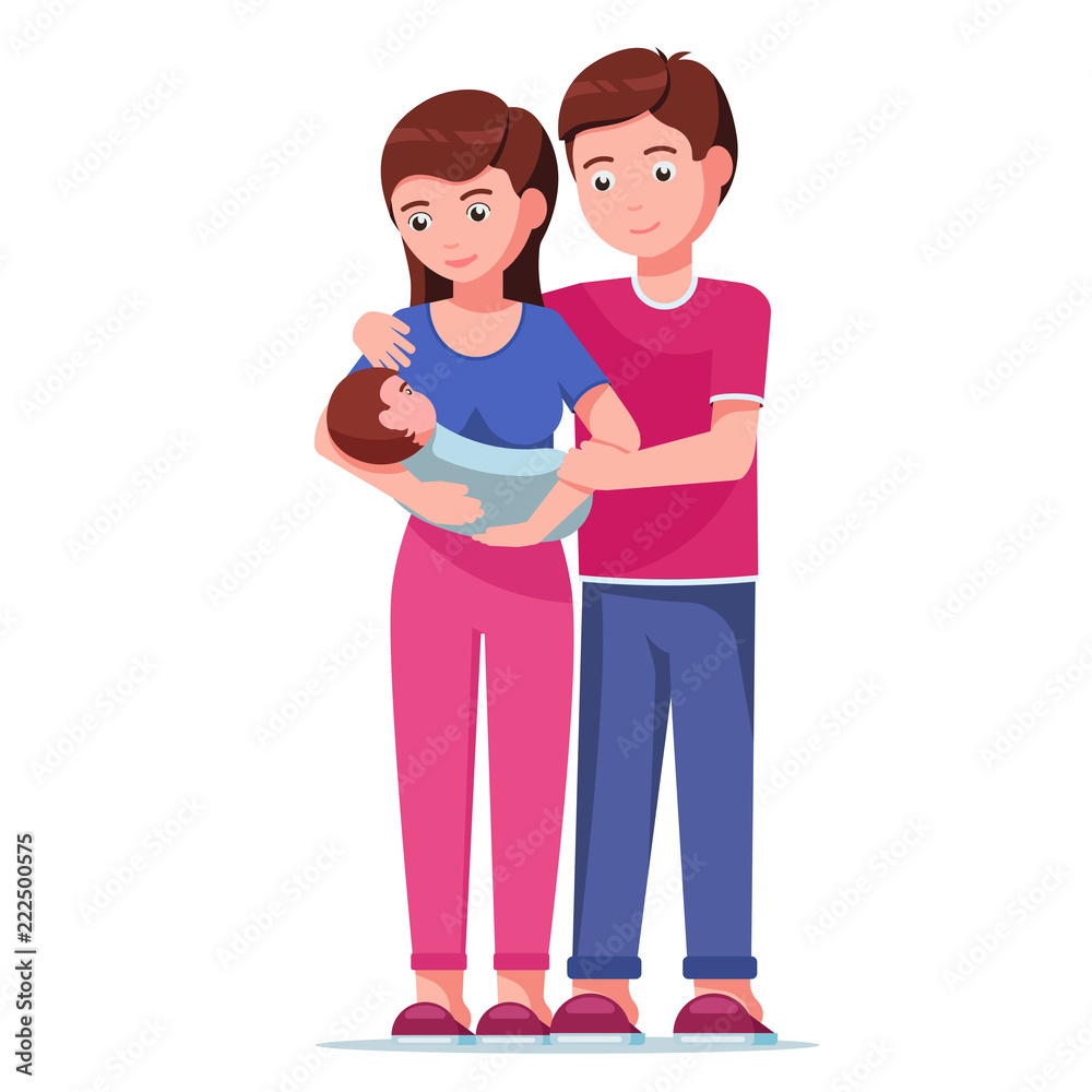 Father and mother holding hands of their child Father and mother holding hands of their child