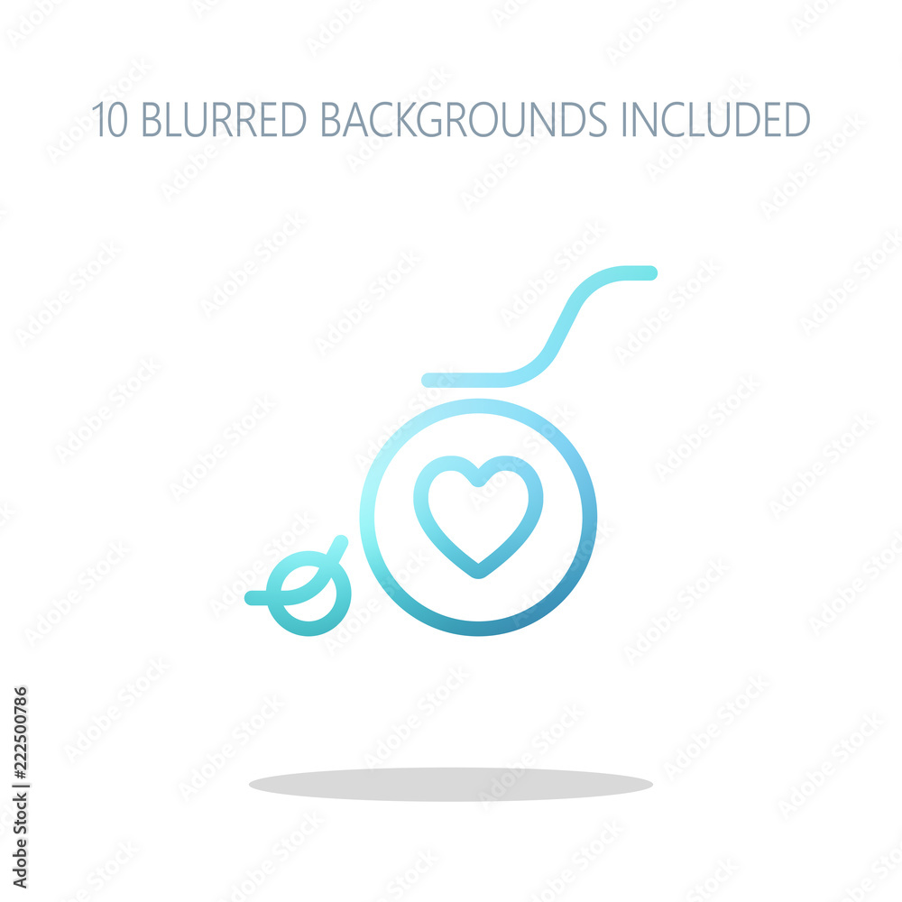 wheelchair and heart, outline icon. Colorful logo concept with s wheelchair and heart, outline icon. Colorful logo concept with s