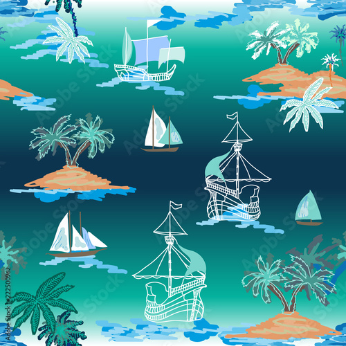 Summer regata in blue lagoon.