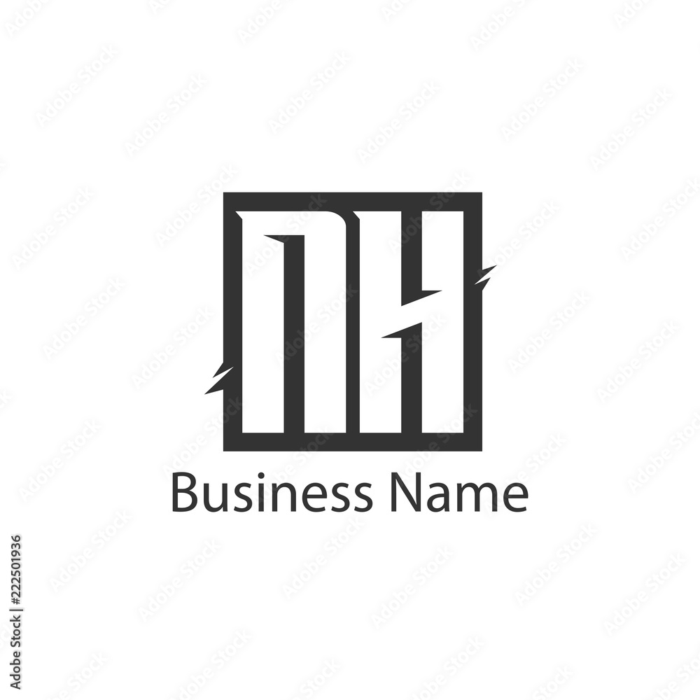 Initial Letter NH Logo Template Design Initial Letter NH Logo Template Design