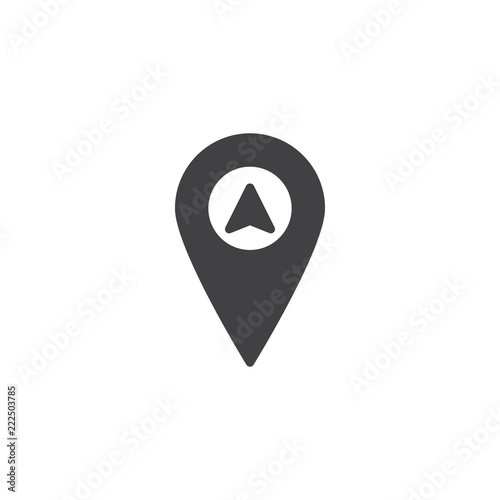 Free Download Navigation pin vector icon. filled flat sign for mobile concept and web design. Pin locator simple solid icon. Symbol, logo illustration. Pixel perfect vector graphics - GFXLoad