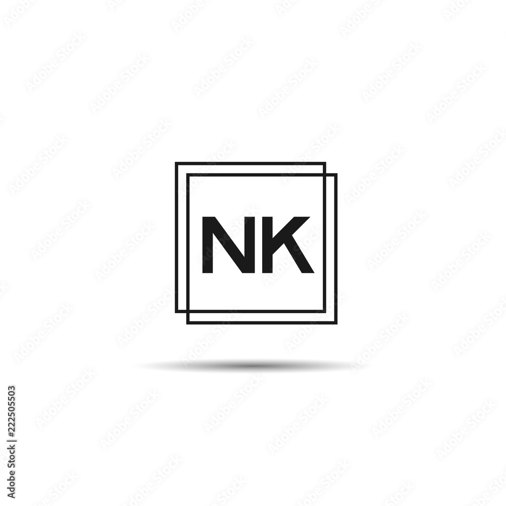Initial Letter NK Logo Template Design Initial Letter NK Logo Template Design